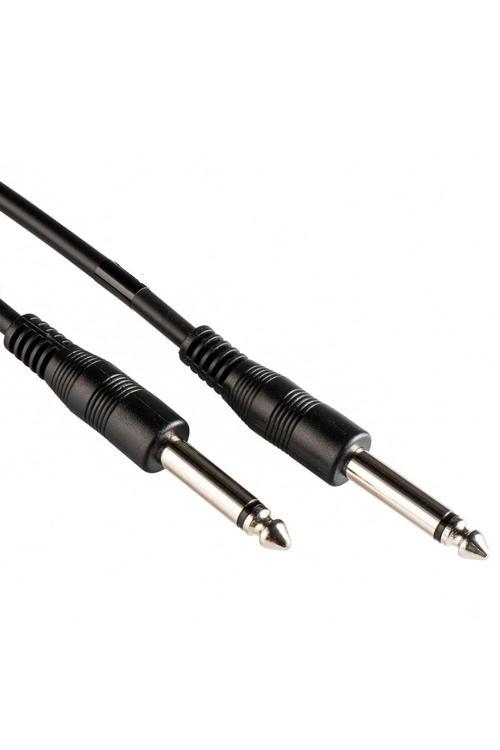 Gitar Kablosu 6.33Mm Jak-Jak Mono Fiş 6.3Mm Elektrik Amfisi 1/4" Klavye Enstrüman 3M. Kablo