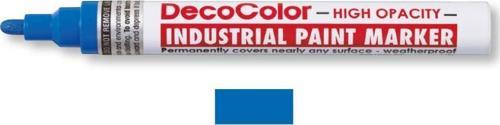 728 Markör İndustrıal Paint Suya Ve Isıya Dayanıklı Fiber Uç  4.5 Mm Mavi (12 Li Paket)
