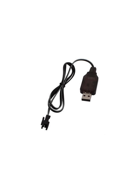 Oyuncak Pili Şarj Cihazı Kumandalı Oyuncak Için Usb Geniş Siyah Iki Pin Işıklı 7.2 V. 250Ma
