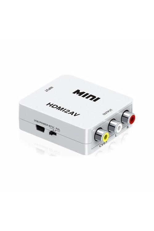 Hdmi Input - Rca Output-Çıkış(Kırmızı-Sarı -Beyaz Kablo) Tos Av Çevirici Dönüştürücü Ps3/Ps2/Tv/Xbox