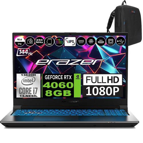 Deputy P60I Intel Core I7 13620H 64GB 512GB SSD RTX4060 Windows 11 Pro 15.6" Fhd IPS 144Hz Taşınabilir Bilgisayar MD62749P09 + Zetta Çanta