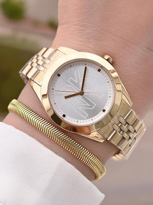 Çelik Kasa Ve Kordon 5 Atm Suya Dayanıklı 2 Yıl Garantili Kadın Kol Saati+Bileklik DKNY.0045.2