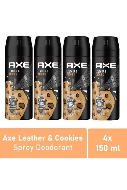 Erkek Deodorant Leather & Cookies 150 Ml - 4'lü Avantaj Paketi