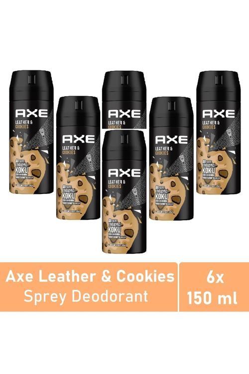 Erkek Deodorant Leather & Cookies 150 Ml - 6'lı Avantaj Paketi