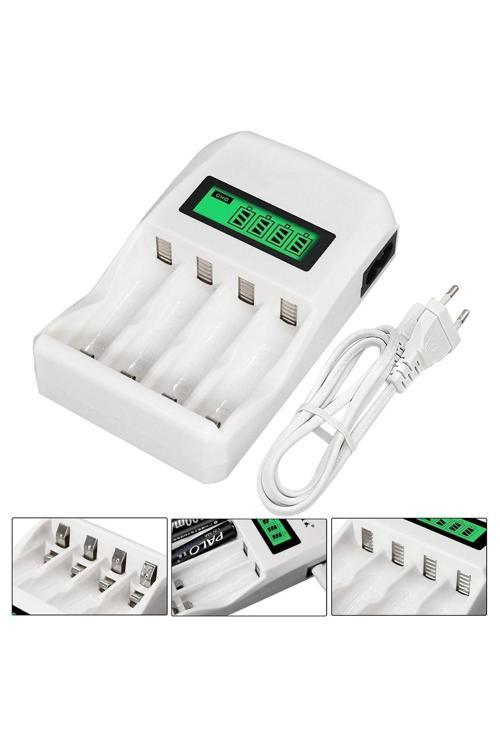 Pil Şarj Aleti Dörtlü Ekranlı Aa/Aaa Ni-Mh Ni-Cd Bst-C9016W