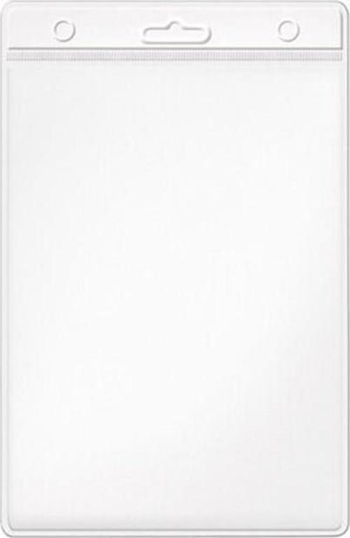 Yaka Kartı Poşeti Dikey Şeffaf 10X14,5 Cm 100 Lü (1 Paket 100 Adet)