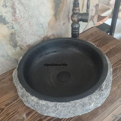 Bazalt Siyah Dışı Patlatma Çanak Lavabo