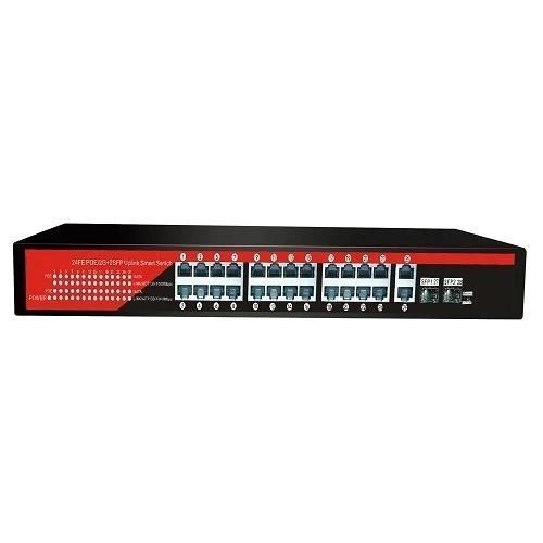 EZ-24PSF-SFP 24PORT 24FE+2GE+2SFP GIGABIT POE SWITCH 320W
