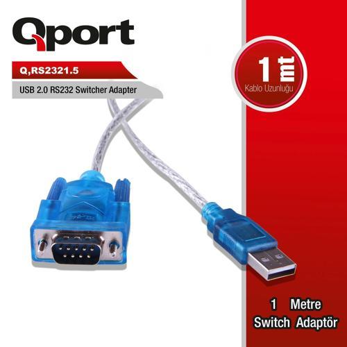 (Q-RS2321.5) USB2.0 TO RS232 CEVIRICI KABLO 1M