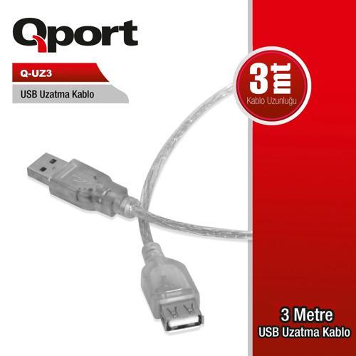 Q-UZ3 3MT USB UZATMA KABLOSU