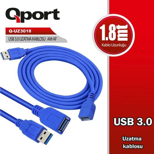 Q-UZ3018 1.8 METRE USB 3.0 UZATMA KABLOSU