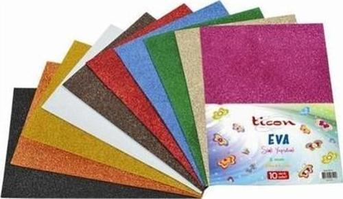 271822 Simli Eva Yapışkanlı 50X70 Cm 2Mm Renkli 10 Lu