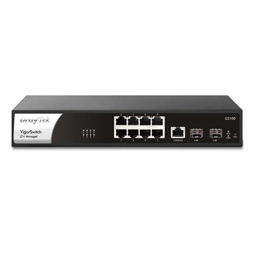 VigorSwitch G2100 8GE Port, 2xSFP Yönetilebilir Switch