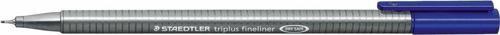 334-3 Fineliner Keçe Uç Kalem  Triplus Üçgen 0.3 MM Mavi 10 Lu (1 Paket 10 Adet)