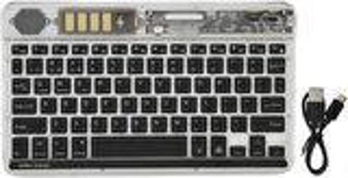 RGB bkz-30 7 Renk Bluetooth Şeffaf Türkçe Klavye - Android ios Windows Uyumlu - Şarjlı - 10 inç - Multimedia -