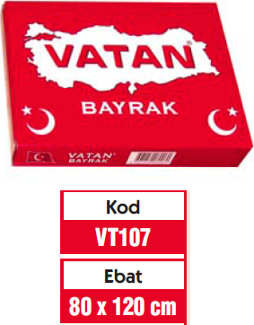 Türk Bayrağı 80X120 Cm Vt-107