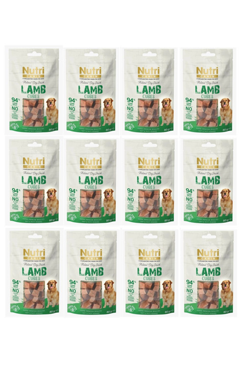 Kuzu Etli Küp Tahılsız Köpek Ödülü 80 Gr. X 12 Adet