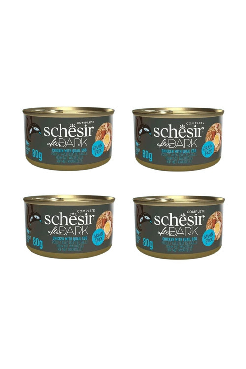 After Dark Parça Etli Tavuk Ve Bıldırcın Yumurtalı Kedi Konserve 80 Gr. X 4 Adet