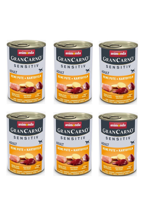 Grancarno Sentive Hindi Ve Patatesli Köpek Konservesi 400 Gr. X 6 Adet