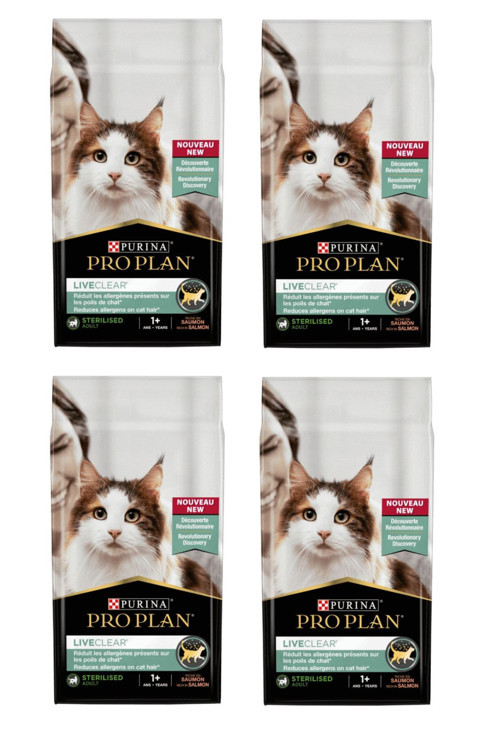 Liveclear Sterilised Somonlu Kısırlaştırılmış Kedi Maması 1,4 Kg. X 4 Adet