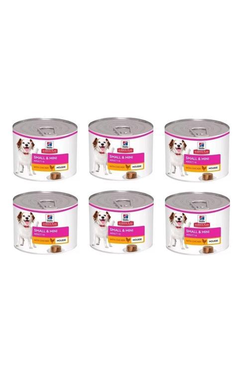 Small Mini Mousse Küçük Ve Mini Irk Tavuklu Yetişkin Ezme Köpek Konservesi 200Gr X 6 Adet