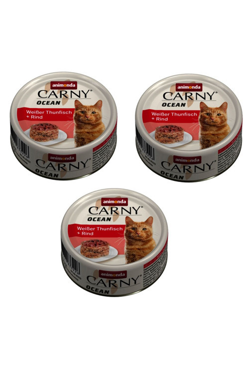Carny Ocean Ton Ve Sığır Etli Kedi Konserve 80 Gr. X 3 Adet