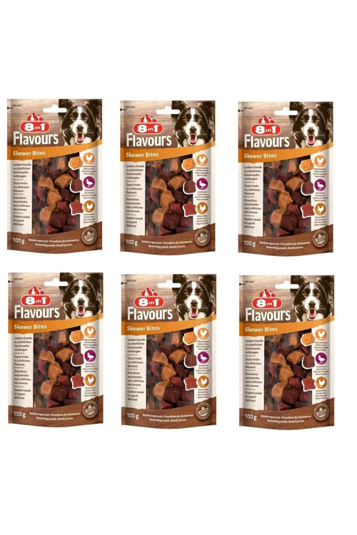 Flavours Skewer Bites Köpek Ödülü 100 Gr. X 6 Adet