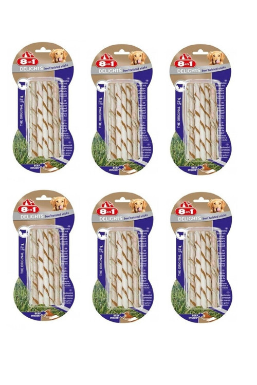 Twisted Sticks Biftekli Köpek Ödülü 55 Gr. 6 Lı Set
