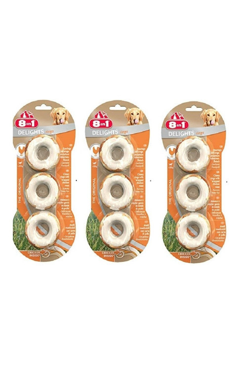 Delight Bones 3'Lü Rings Tavuklu Köpek Ödülü X 3 Adet