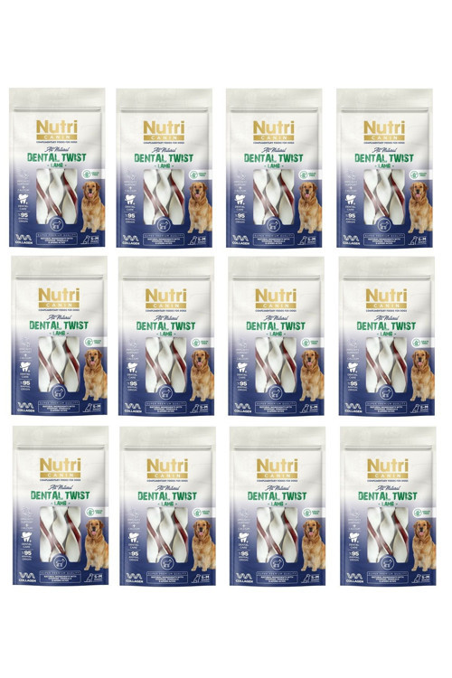 Dental Twist Kuzu Etli S-M Irk İçin Köpek Kemik Ödülü 80 Gr. X 12 Adet