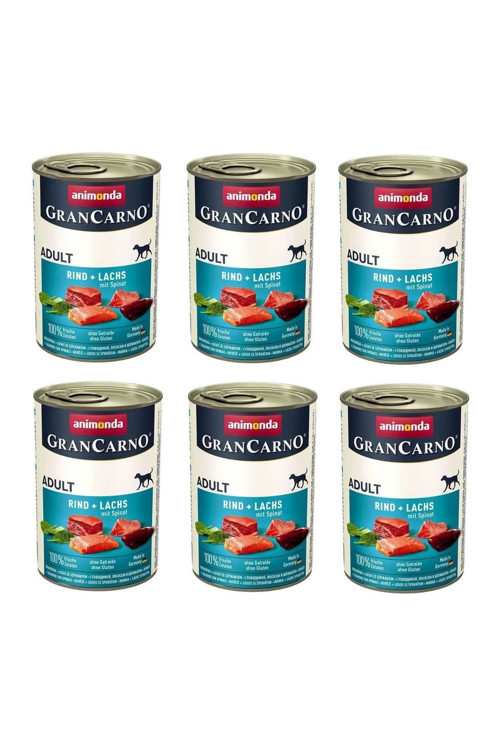 Grancarno Sığır Ve Ispanaklı Köpek Konservesi 400 Gr. X 6 Adet