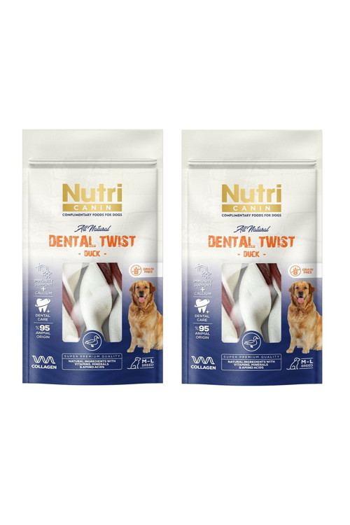 Dental Twist Ördekli M-L Irk İçin Köpek Kemik Ödülü 120 Gr. X 2 Adet