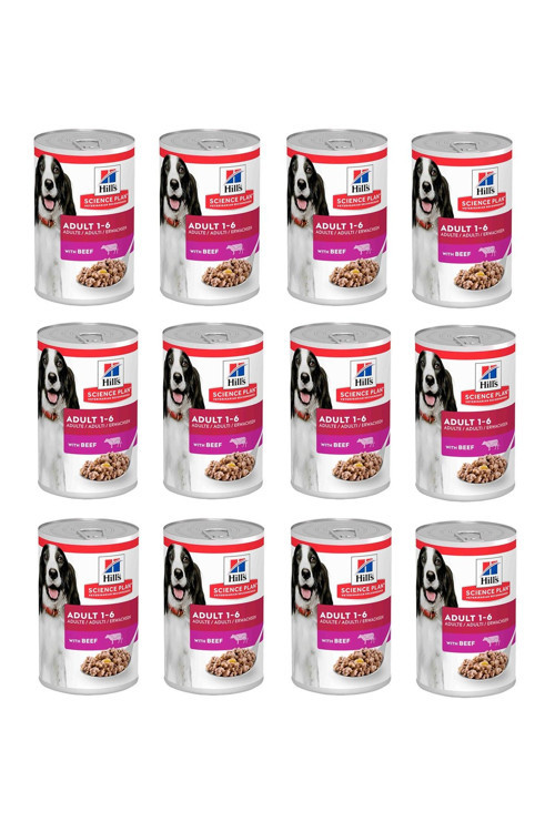 Science Plan Biftekli Yetişkin Köpek Konserve Maması 370 Gr. X 12 Adet