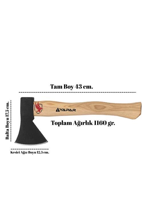 Ahşap Saplı Dövme Çelik Kamp Baltası 1 Kg
