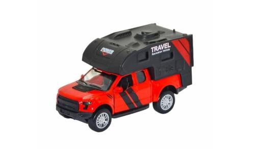 Metal Sesli ve Işıklı Çek Bırak 4x4 Kamp Aracı 3 asorti 13 x 5 x 6 cm