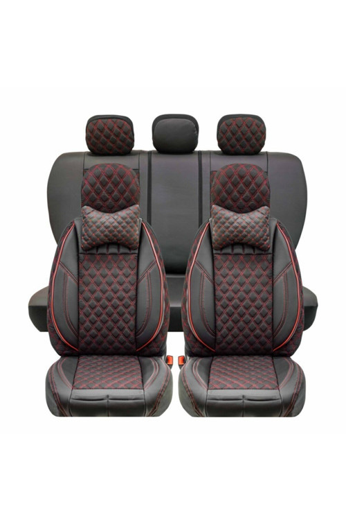 Land Rover Uyumlu Freelander Deri Yarı Oto Koltuk Kılıfı Ön/Arka Set