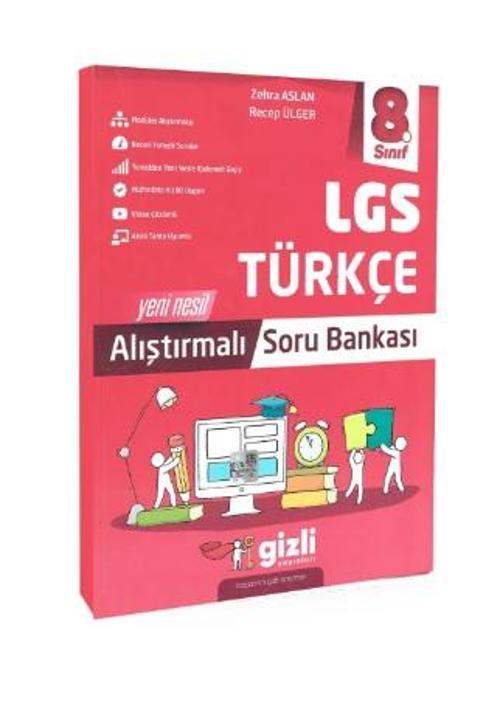 Gizli Yayınları 8. Sınıf Türkçe Alıştırmalı Soru Bankası