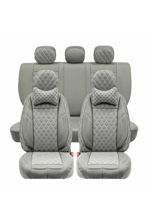 Fiat 500X Lüks Yarı Deri Oto Koltuk Kılıfı Ön/Arka Set