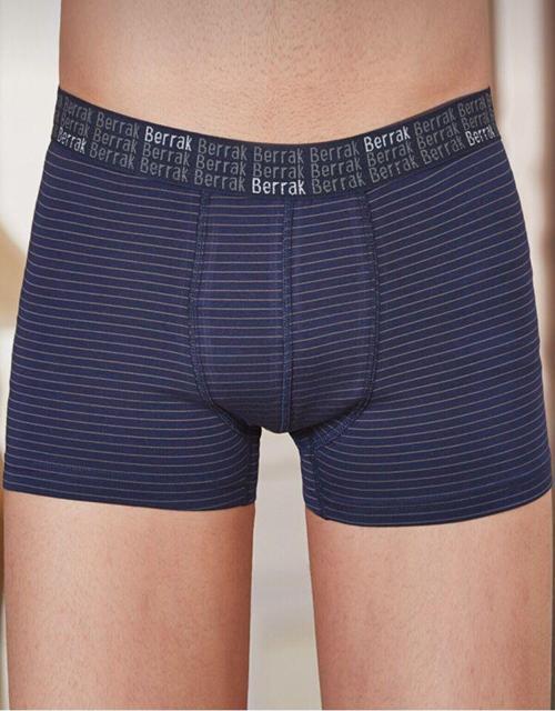 4475 ERKEK ÇİZGİLİ LİKRALI BOXER 6 ADET