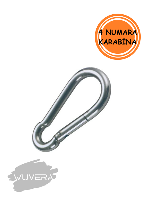 4 Numara Yaylı Karabina – Hafif ve Pratik Taşıma Kancası