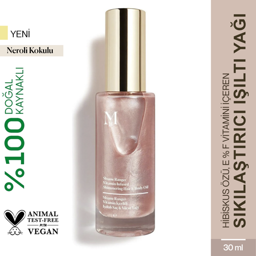 Sloane Ranger Vitamin İçerikli Işıltılı Saç & Vücut Yağı Neroli 30 ML