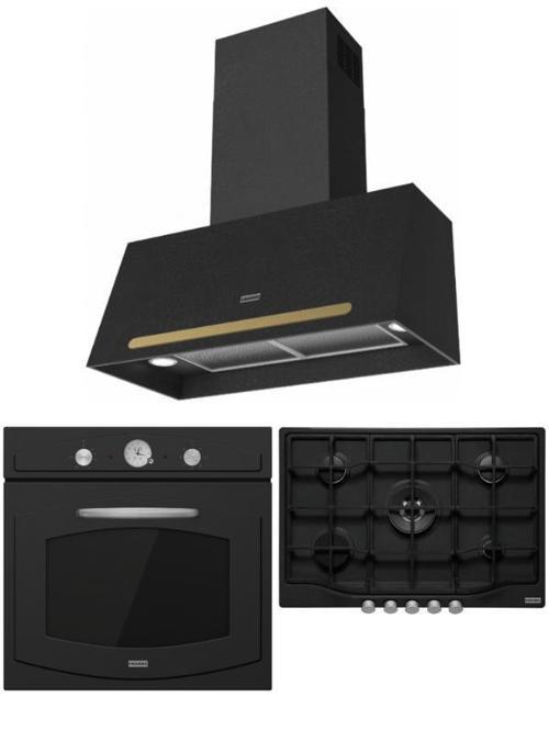 Classic Line Nero Rustik Ankastre Set (FCH 755 4G TC ON C Ocak/FCO 86 H Fırın/FCO 70 ON G Davlumbaz)