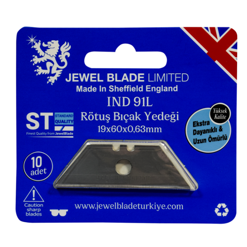 KNI 12 Maket Bıçağı Yedek Ağzı 19x60mm 63mm 10lu