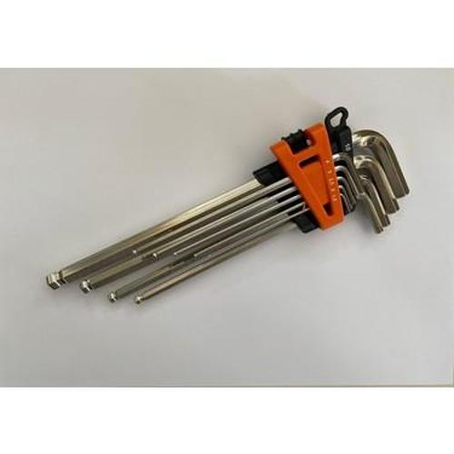 9 Parça Yuvarlak Başlı Altı Köşe L Allen Anahtar Takımı Uzun