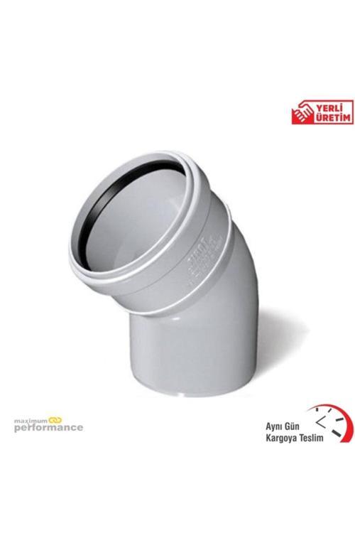 Pvc 100'Lik Açık Dirsek 45°
