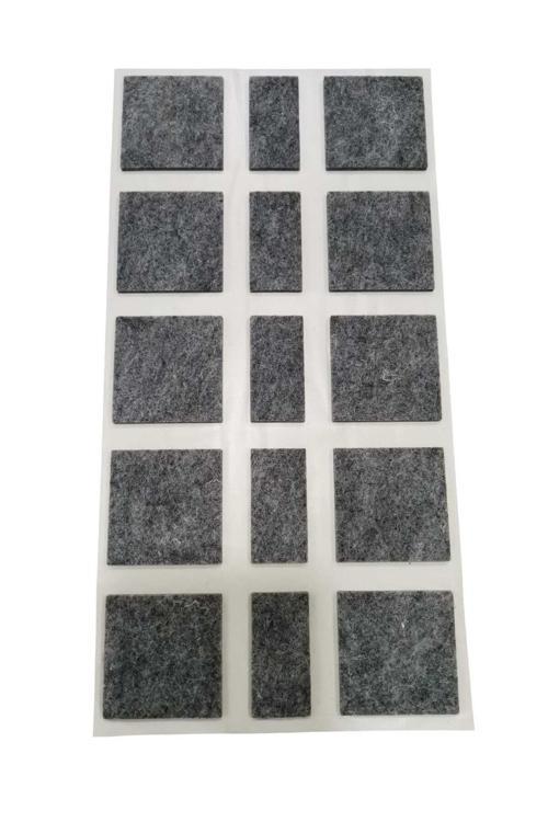 15 Adet Yapışkanlı Sandalye, Masa, Koltuk Altı Parke Koruma Keçesi,Kare, 40X20X40 Mm