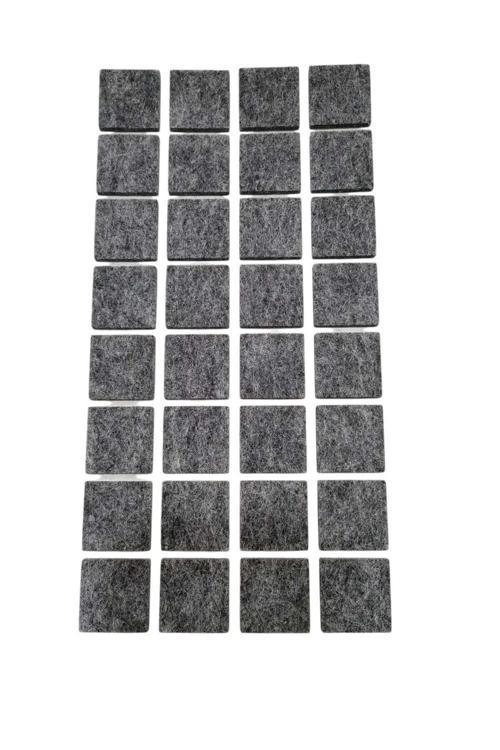 32 Adet Yapışkanlı Sandalye, Masa, Koltuk Altı Parke Koruma Keçesi, Kare , 25 Mm