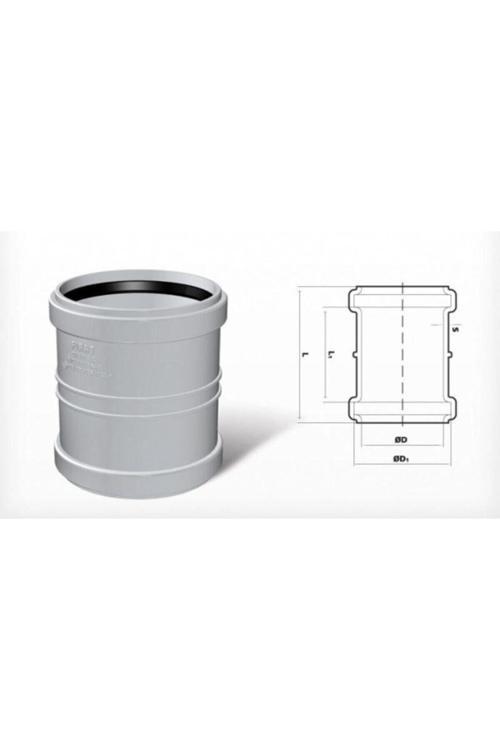 Dublex Pvc Atık Su Borusu Pimaş Kayar Manşon 50 Mm.