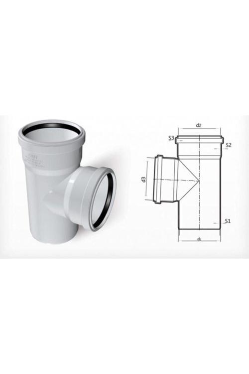 Dublex Pvc Atık Su Borusu Pimaş Te Çatal 50 X 50 Mm.