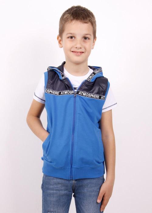 Toontoy Erkek Çocuk Şeritli Kapüşonlu Yelek
